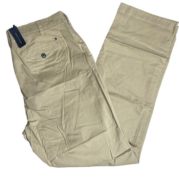 Tommy Hilfiger THFlex Big & Tall Stretch Chino Pants - Mallet Khaki 42 x 36 $70 - Picture 1 of 11